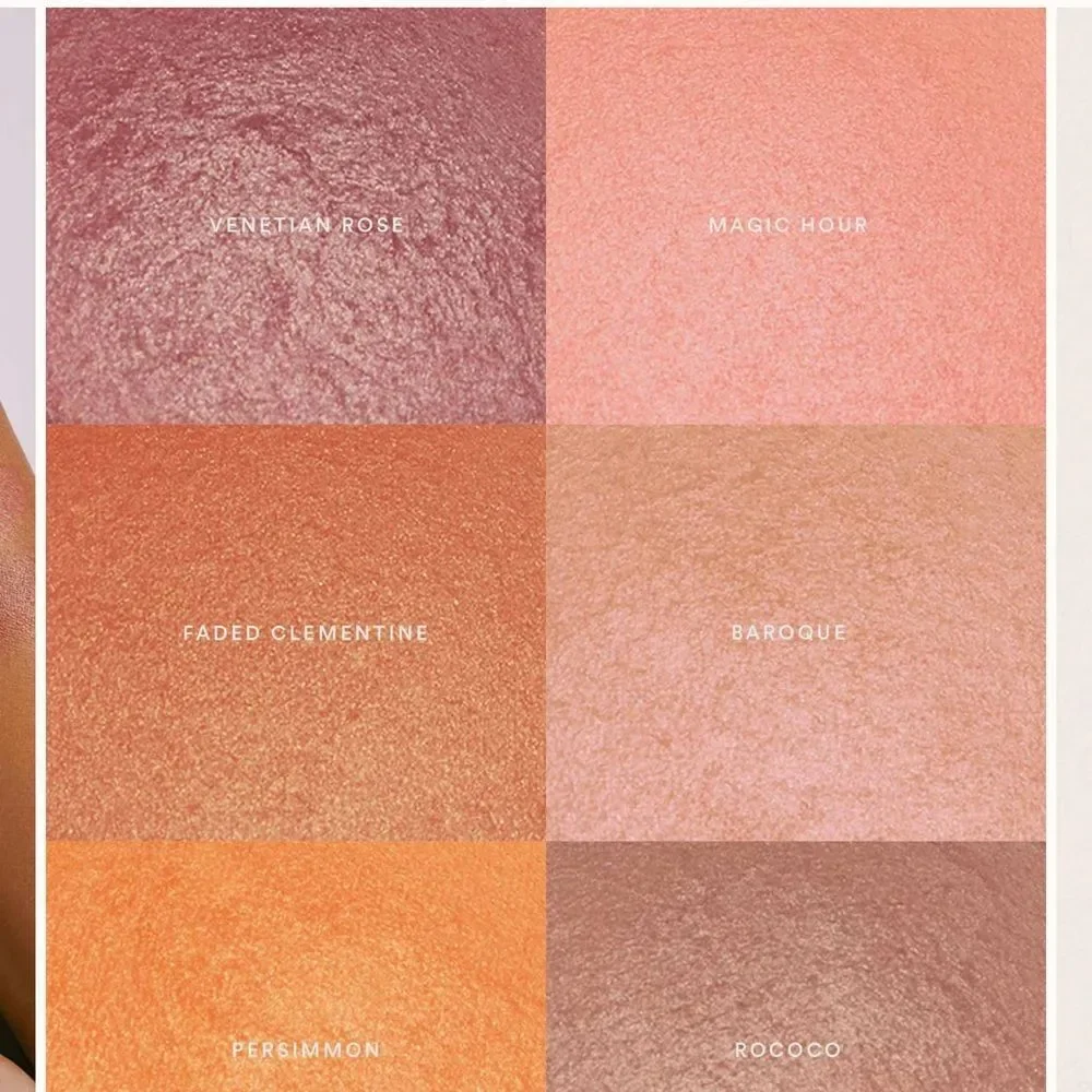 EM Cosmetics Radiant Veil Blush in Magic Hour pink sparkles lightweight NWT